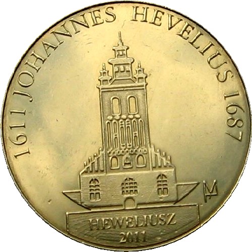 1 funt - Heweliusz rewers